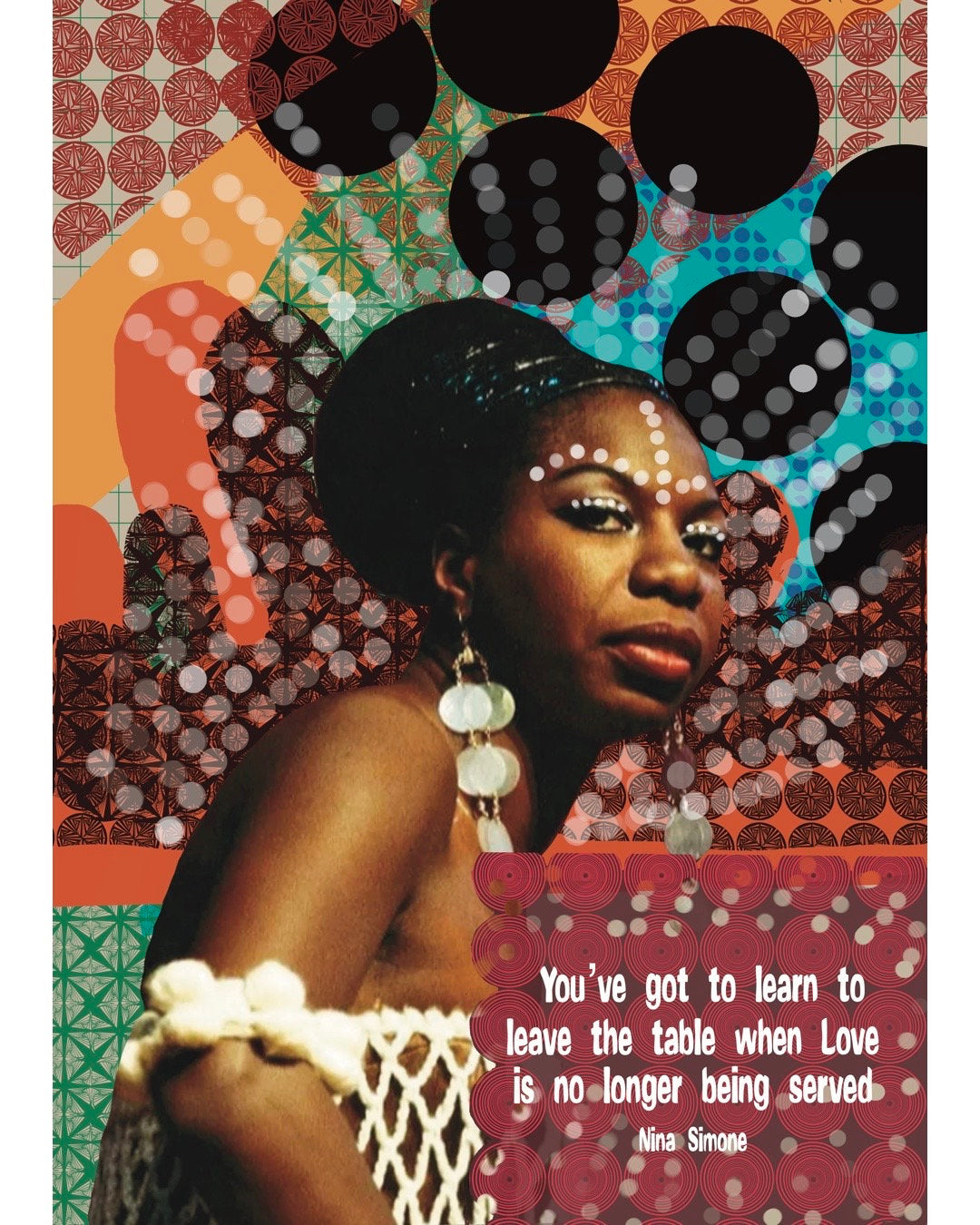 Nina Simone Leave The Table Quote A3 Poster