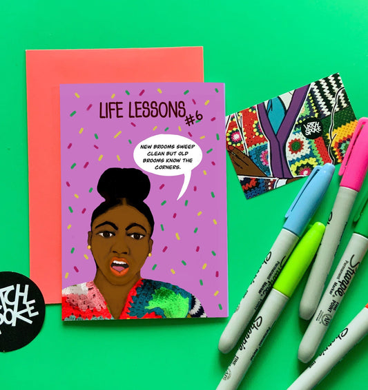 Life Lessons Diverse Greeting Card - Blank A6