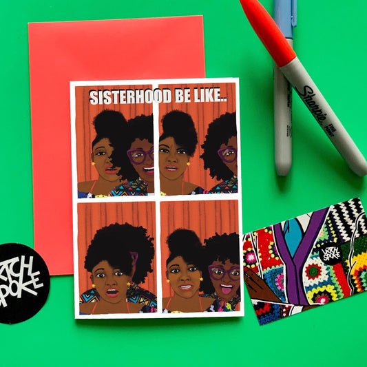 Sisterhood Friendship - A6 Blank Greeting Card