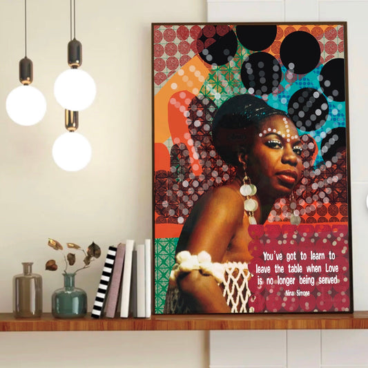 Nina Simone Leave The Table Quote A3 Poster